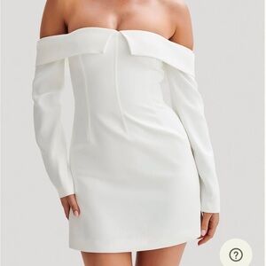 Elegant Off-Shoulder White Dress